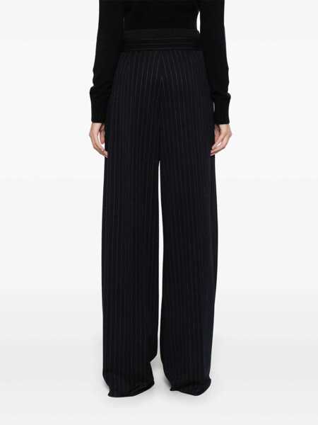 Pantaloni casual Max Mara Piroghe pinstriped trousers Blue Femei (BM 17392575) 4