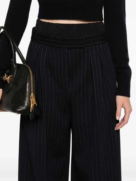 Pantaloni casual Max Mara Piroghe pinstriped trousers Blue Femei (BM 17392575) 5