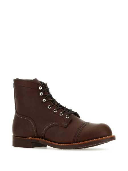 Ghete RED WING SHOES Iron Ranger lace-up ankle boots Brown Barbati (BM 17392827) 2