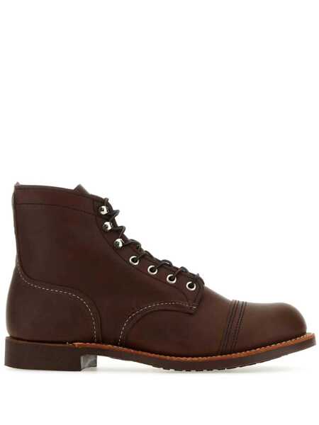 Ghete RED WING SHOES Iron Ranger lace-up ankle boots Brown Barbati (BM 17392827) 1