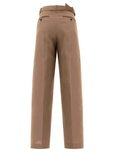 Pantaloni casual Sacai Tailored belted trousers Beige Femei (BM 17392872) 2