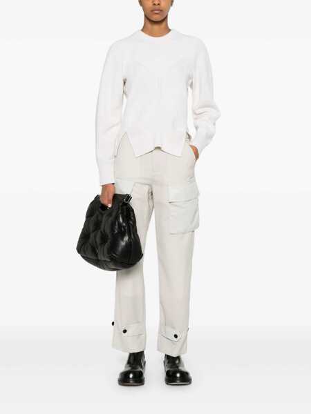 Pantaloni casual Sacai Belted cargo trousers Beige Femei (BM 17392878) 2