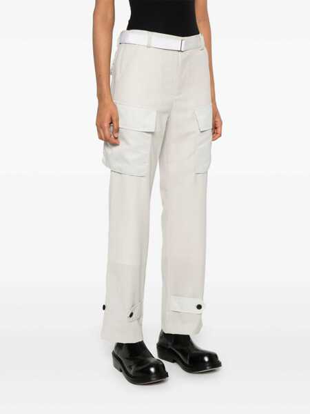 Pantaloni casual Sacai Belted cargo trousers Beige Femei (BM 17392878) 3