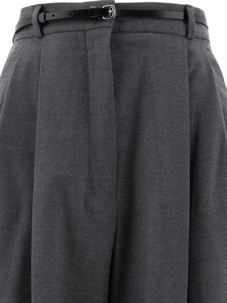 Pantaloni casual Max Mara Oversized stretch wool trousers Grey Femei (BM 17392974) 3
