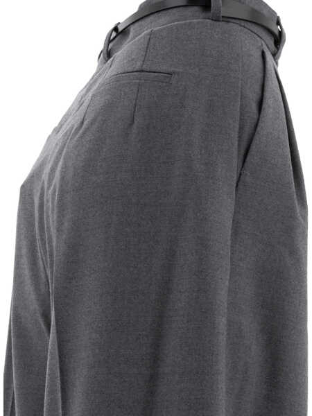 Pantaloni casual Max Mara Oversized stretch wool trousers Grey Femei (BM 17392974) 4