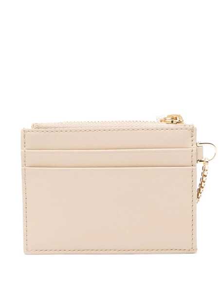 Portofele Ferragamo Leather card case with key ring Beige Femei (BM 17393712) 2