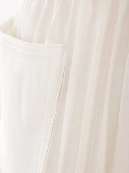 Fuste casual Sacai Pleated skirt White Femei (BM 17393808) 4