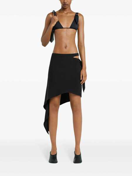 Fuste casual COURRGES Cut out skirt with knot Black Femei (BM 17393832) 2