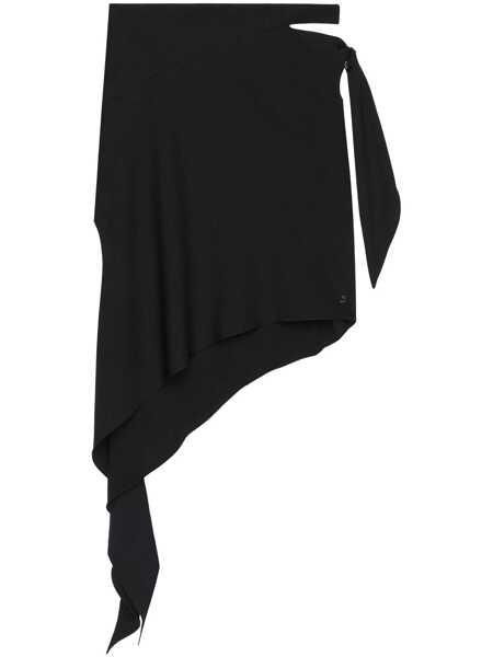 Fuste casual COURRGES Cut out skirt with knot Black Femei (BM 17393832) 1