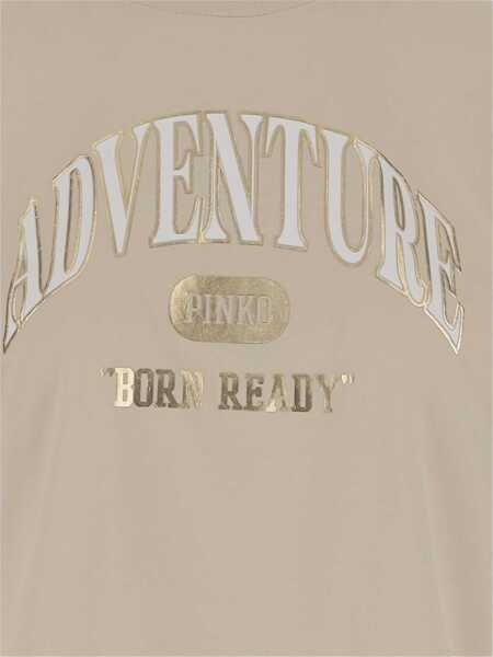 Tricouri Pinko T-shirts Beige Femei (BM 17393862) 3