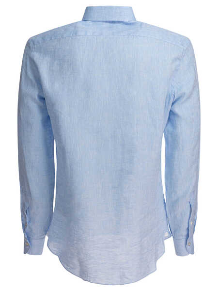 Camasi casual BORRIELLO Casual linen shirt Light blue Barbati (BM 17393994) 2