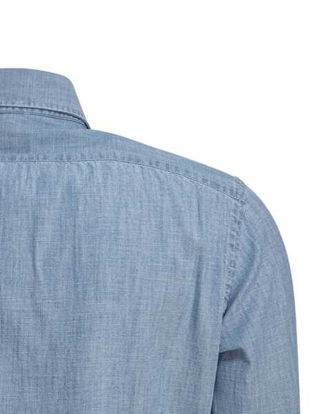Camasi de blugi BORRIELLO Cotton denim shirt Light blue Barbati (BM 17394003) 2