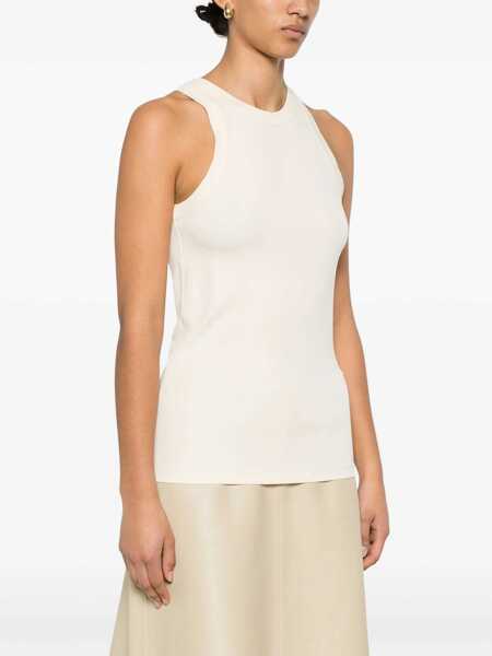 Bluze TOTME Viscose tank top White Femei (BM 17394198) 3