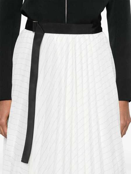 Fuste casual Sacai Pleated skirt White Femei (BM 17394417) 5