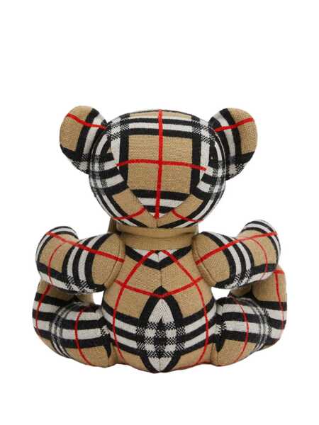 Accesorii Burberry Kids Check Sitting Bear puppet Beige Baieti (BM 17394843) 2