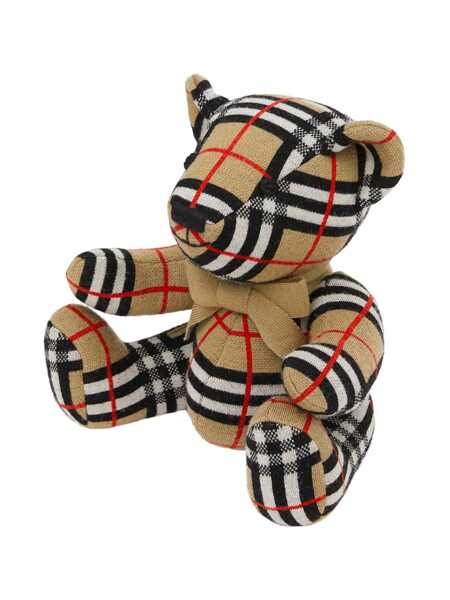 Accesorii Burberry Kids Check Sitting Bear puppet Beige Baieti (BM 17394843) 3