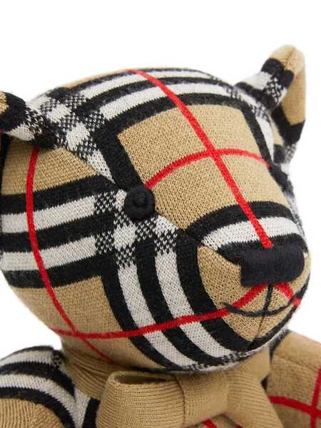 Accesorii Burberry Kids Check Sitting Bear puppet Beige Baieti (BM 17394843) 4