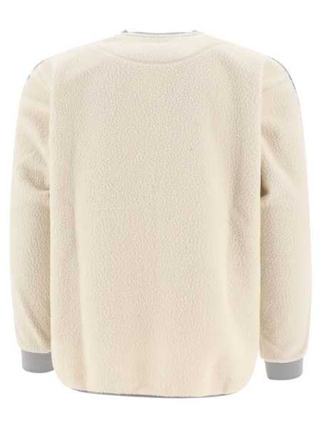 Pulovere AND WANDER and wander x Maison Kitsun fleece sweater White Barbati (BM 17394954) 2