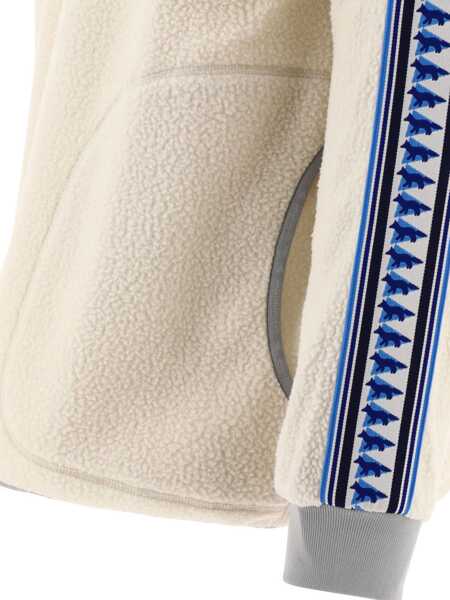 Pulovere AND WANDER and wander x Maison Kitsun fleece sweater White Barbati (BM 17394954) 4