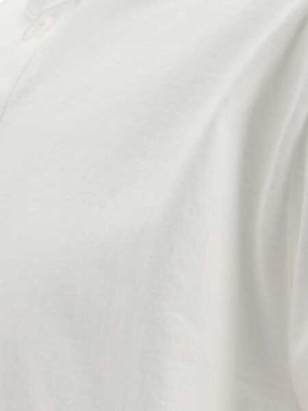 Tricouri Beams Plus Henley t-shirt set White Barbati (BM 17395338) 4