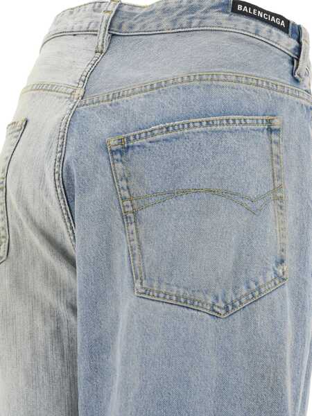 Blugi drepti Balenciaga Fifty-Fifty jeans Light blue Barbati (BM 17395398) 4