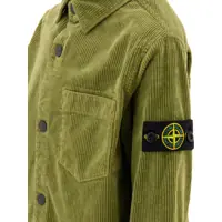 Camasi pentru Baieti - Camasi casual Stone Island Junior Corduroy overshirt Green Baieti (BM 17395512) - B-mall.ro
