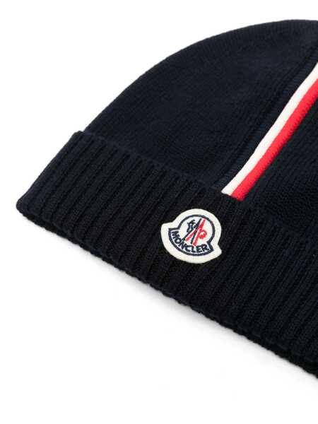 Caciuli Moncler Wool beanie Blue Baieti (BM 17395518) 2