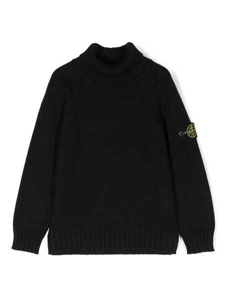 Pulovere Stone Island Junior Compass turtleneck sweater Black Baieti (BM 17395704) 1