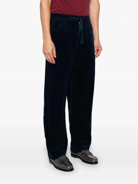 Pantaloni casual Ralph Lauren Pleated corduroy trousers Blue Barbati (BM 17395794) 3