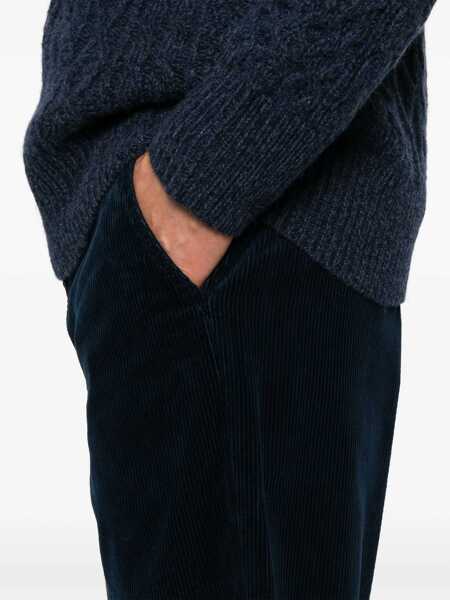 Pantaloni casual Ralph Lauren Pleated corduroy trousers Blue Barbati (BM 17395794) 5