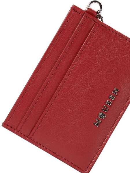 Portofele Alexander McQueen Sling card holder Red Femei (BM 17395809) 4