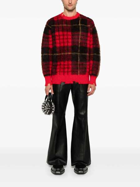 Pulovere Alexander McQueen Tartan Distressed sweater Red Barbati (BM 17395833) 2