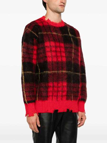 Pulovere Alexander McQueen Tartan Distressed sweater Red Barbati (BM 17395833) 3