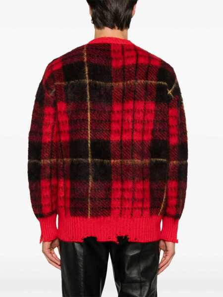 Pulovere Alexander McQueen Tartan Distressed sweater Red Barbati (BM 17395833) 4