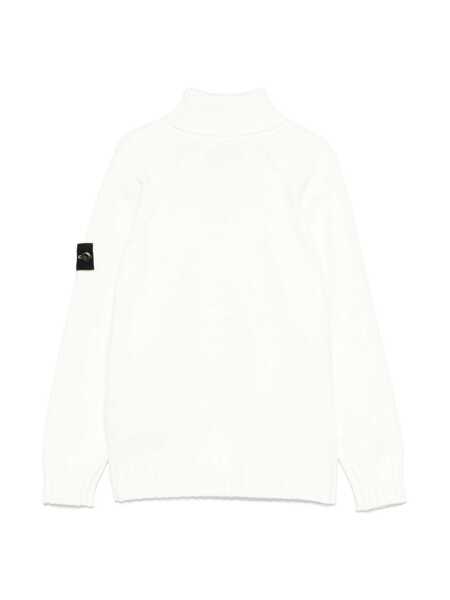 Pulovere Stone Island Junior Compass turtleneck sweater White Baieti (BM 17395878) 2