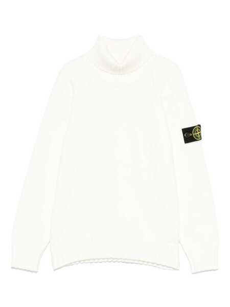 Pulovere Stone Island Junior Compass turtleneck sweater White Baieti (BM 17395878) 1