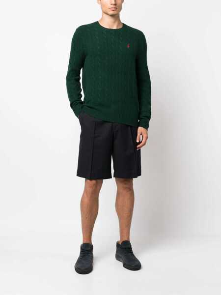 Pulovere Ralph Lauren Wool and cashmere crewneck sweater with logo Green Barbati (BM 17395896) 2