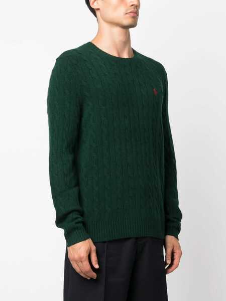 Pulovere Ralph Lauren Wool and cashmere crewneck sweater with logo Green Barbati (BM 17395896) 3