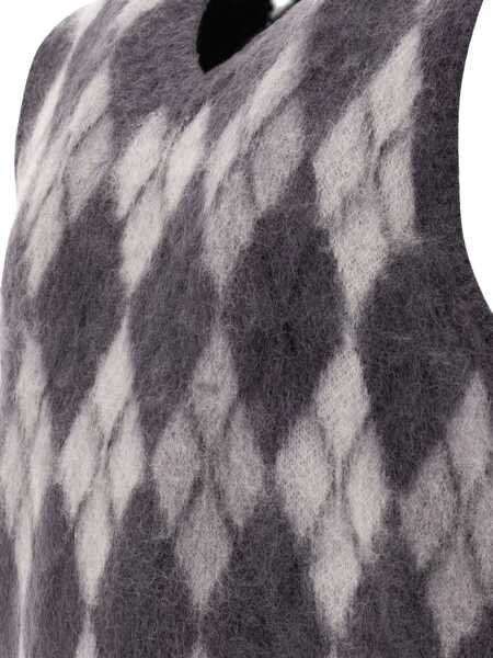 Pulovere casual Beams Plus Argyle vest Grey Barbati (BM 17396325) 3