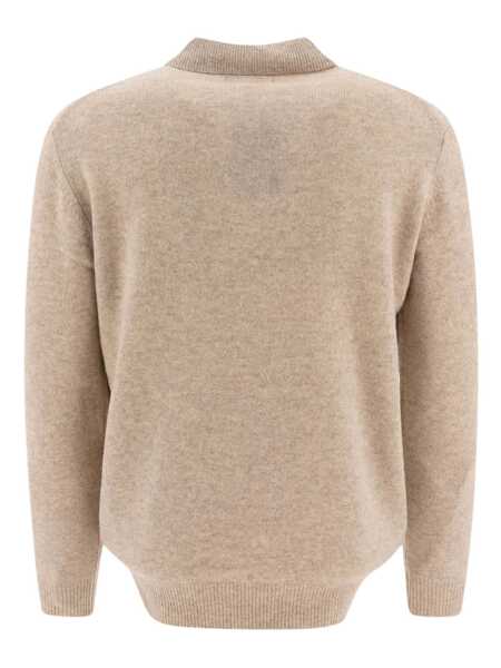 Tricouri Polo Beams Plus Wool polo sweater Beige Barbati (BM 17396352) 2