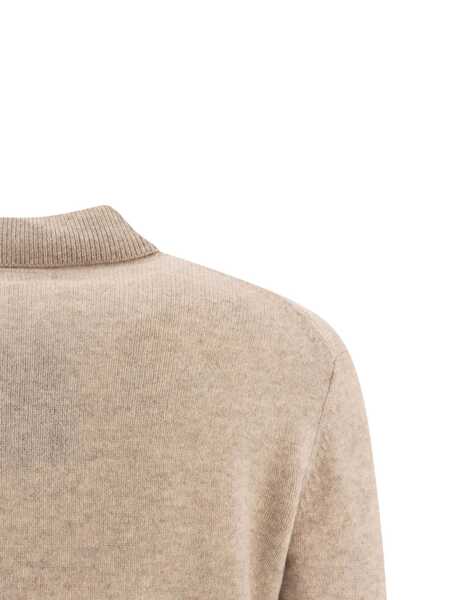 Tricouri Polo Beams Plus Wool polo sweater Beige Barbati (BM 17396352) 3