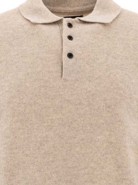 Tricouri Polo Beams Plus Wool polo sweater Beige Barbati (BM 17396352) 4