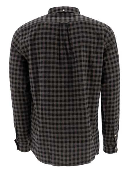 Camasi casual Beams Plus BD Gingham Check Shaggy Shirt Grey Barbati (BM 17396361) 2