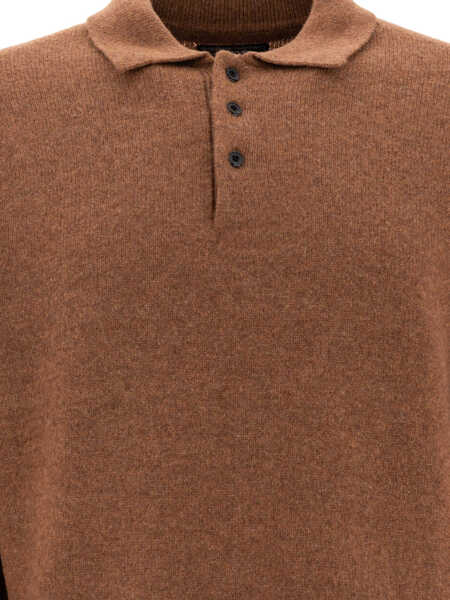 Tricouri Polo Beams Plus Wool polo sweater Brown Barbati (BM 17396412) 3