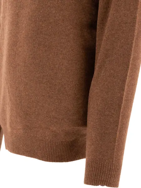 Tricouri Polo Beams Plus Wool polo sweater Brown Barbati (BM 17396412) 4