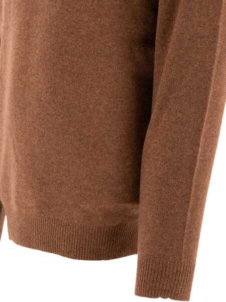 Tricouri Polo Beams Plus Wool polo sweater Brown Barbati (BM 17396412) 5