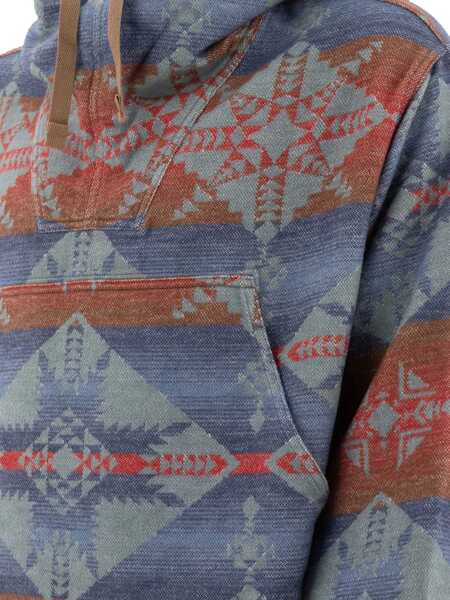 Bluze de trening Beams Plus MIL Smock Jacquard Shaggy hoodie Blue Barbati (BM 17396451) 4