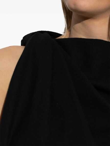 Rochii elegante Alexander McQueen Knotted detail mini dress Black Femei (BM 17396973) 5