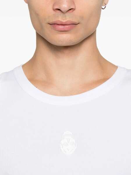 Tricouri Alexander McQueen T-shirts White Barbati (BM 17397084) 4