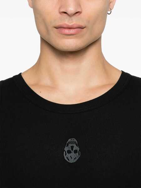Tricouri Alexander McQueen T-shirts Black Barbati (BM 17397108) 4